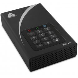 Apricorn Aegis Padlock DT external hard drive 12 TB Black