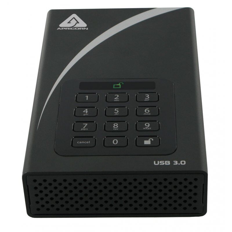 HDD Apricorn compatible Aegis Padlock AES 2,5 6TB USB3.0 ext