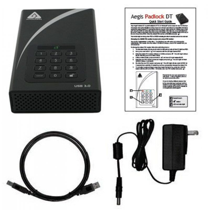 Apricorn Aegis Padlock DT disque dur externe 6 To Noir