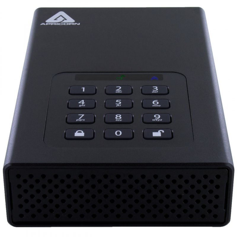 Apricorn Aegis Padlock DT external hard drive 4 TB Black