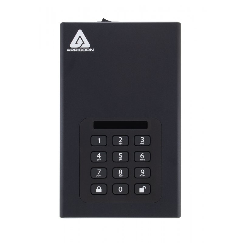 HDD Apricorn compatible Aegis Padlock AES 2,5 4TB USB3.0 ext