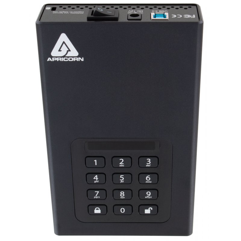 Apricorn Aegis Padlock DT disque dur externe 4 To Noir