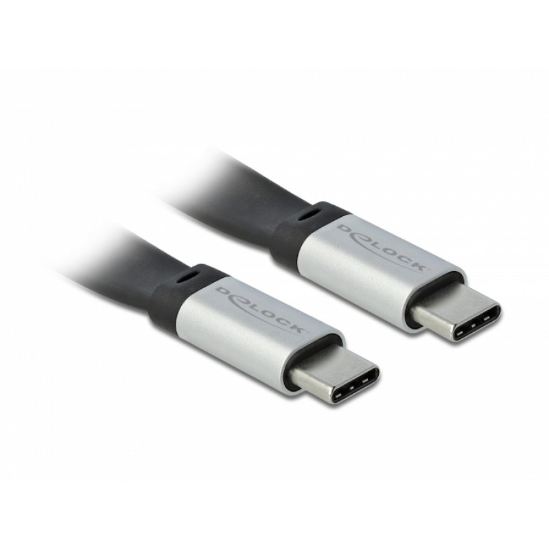 DeLOCK 85926 USB cable 0.22 m USB 3.2 Gen 2 (3.1 Gen 2) USB C Black, Silver