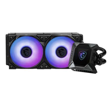 MSI MPG CORELIQUID K240 Liquid CPU Cooler '240mm Radiator, 2.4'' LCD display with fan, 3x 120mm ARGB PWM Fan, Center, Su