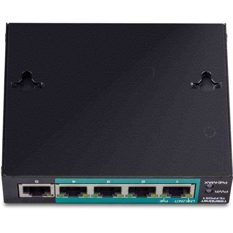 Trendnet TE-FP051 commutateur réseau Non-géré Fast Ethernet (10/100) Connexion Ethernet, supportant l'alimentation vi