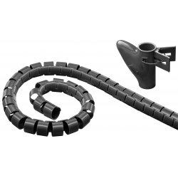 Gaîne Organisateur de câbles Goobay compatible 2m x 25mm avec outil de pose (Noir)