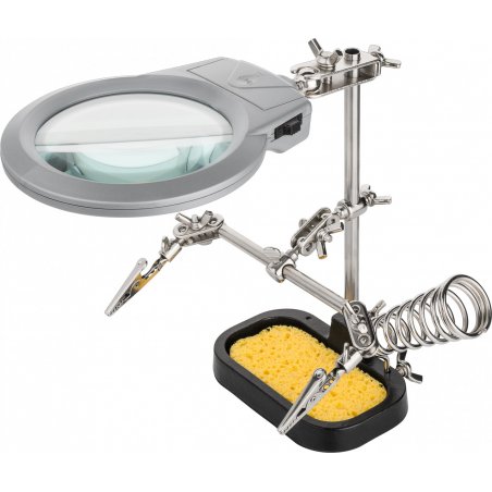 Loupe/lampe LED FixPoint compatible pour poste à souder avec support