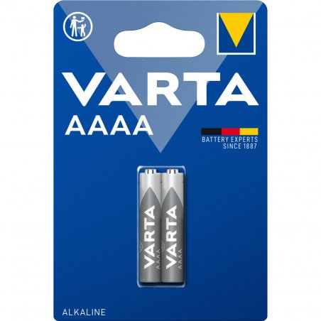 Lot de 2 piles Alcaline Varta compatible Professional Electronics type LR61 1,5V (AAAA)