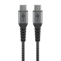 Goobay 49302 câble USB 1 m USB 2.0 USB C Gris, Argent