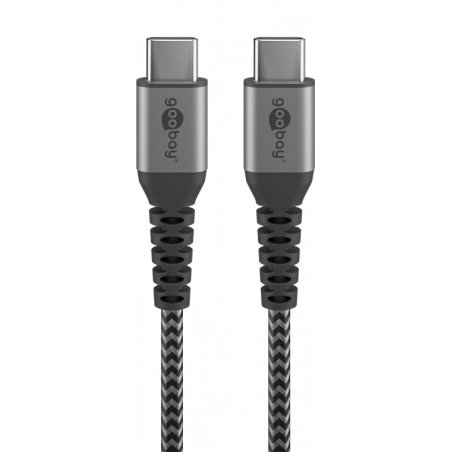 Cable Goobay compatible USB 3.0 Type C MM 1m (Gris)