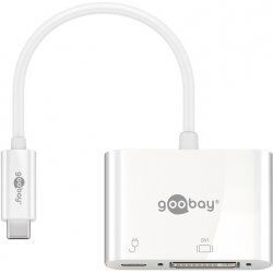 Goobay USB-C™ DVI, PD Adapter, White
