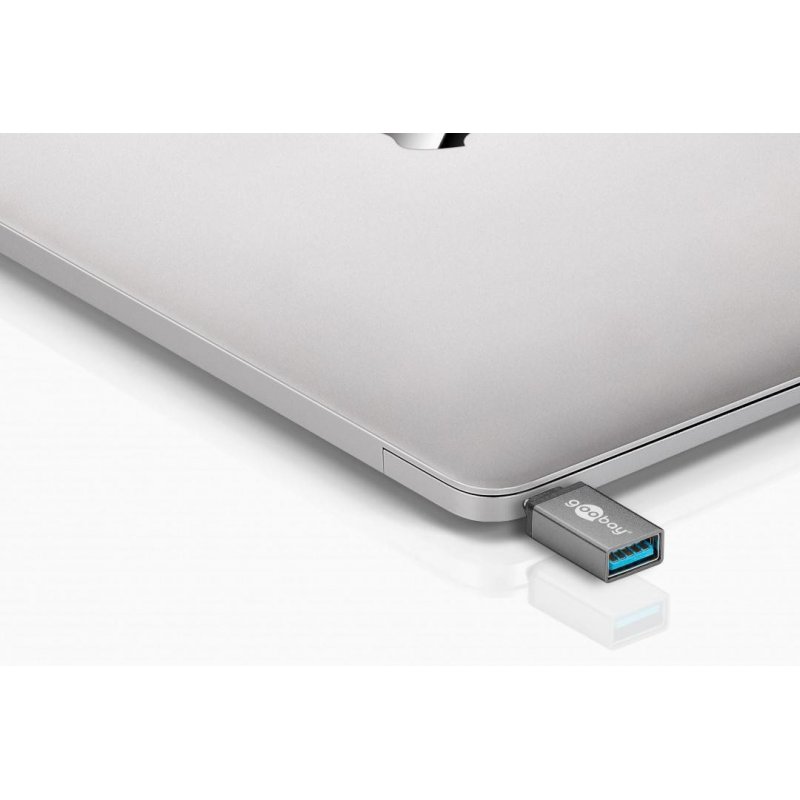 Adaptateur USB 3.0 Type C Goobay compatible vers USB Type A OTG (Gris)