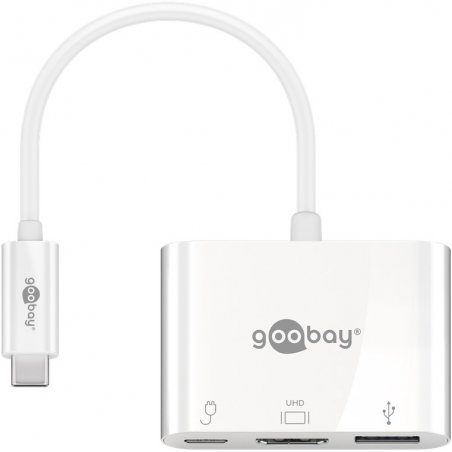 Goobay USB-C Multiport Adapter (HDMI, PD), White