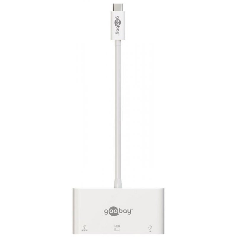 Adaptateur USB 3.0 Type C Goobay compatible vers VGA, USB Type C et A