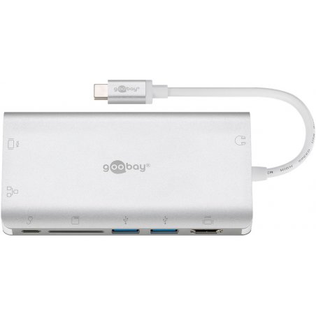 Goobay 49850 hub & concentrateur USB Type-C 5000 Mbit/s Argent