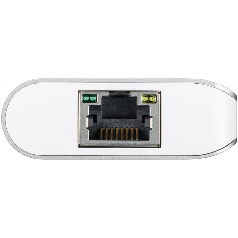 Goobay USB-C Multiport Adapter (HDMI 4k 30 Hz, USB, CR, RJ45, PD), Aluminium, Silver
