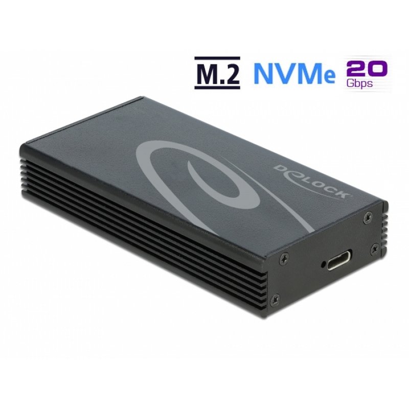 DeLOCK 42000 Boîtier de disques de stockage Noir M.2