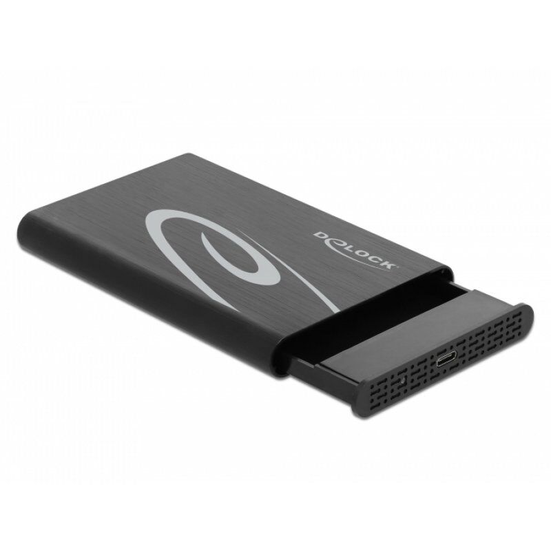 DeLOCK 42610 Boîtier de disques de stockage Boîtier disque dur/SSD Noir 2.5"