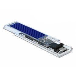 DeLOCK 42620 Boîtier de disques de stockage Enceinte ssd Bleu M.2