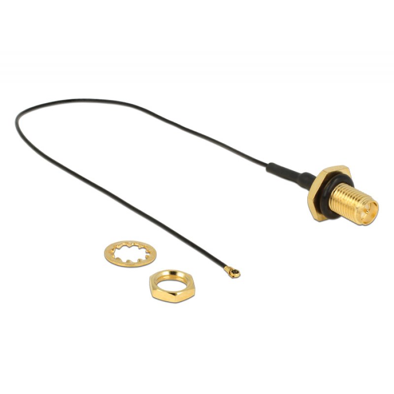 Delock compatible Antennenkabel - 20 cm - Schwarz