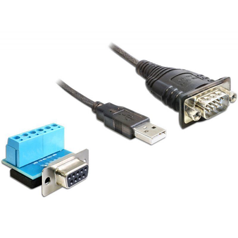 DeLOCK 62406 serial cable Black 0.82 m USB Type-A DB-9