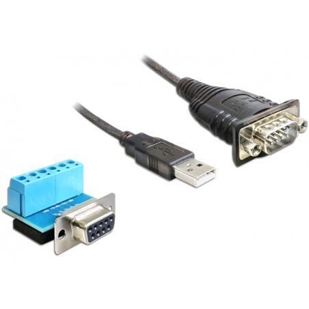 DeLOCK 62406 serial cable Black 0.82 m USB Type-A DB-9