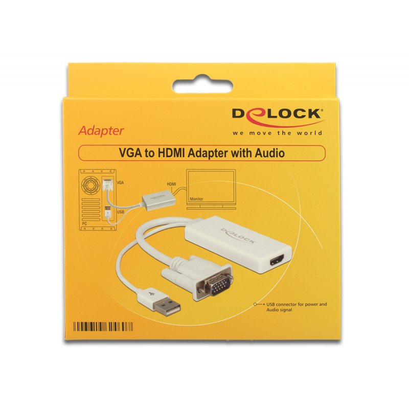 Delock compatible Video- / Audio-Adapter - 25 cm