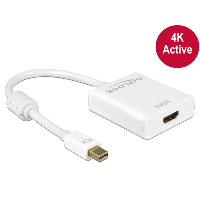 DeLOCK 62612 câble vidéo et adaptateur 0,2 m Mini DisplayPort HDMI Type A (Standard) Blanc