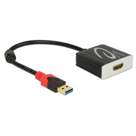 Delock compatible Adapter USB 3.0 Type-A male  HDMI female - externer Videoadapter - Schwarz