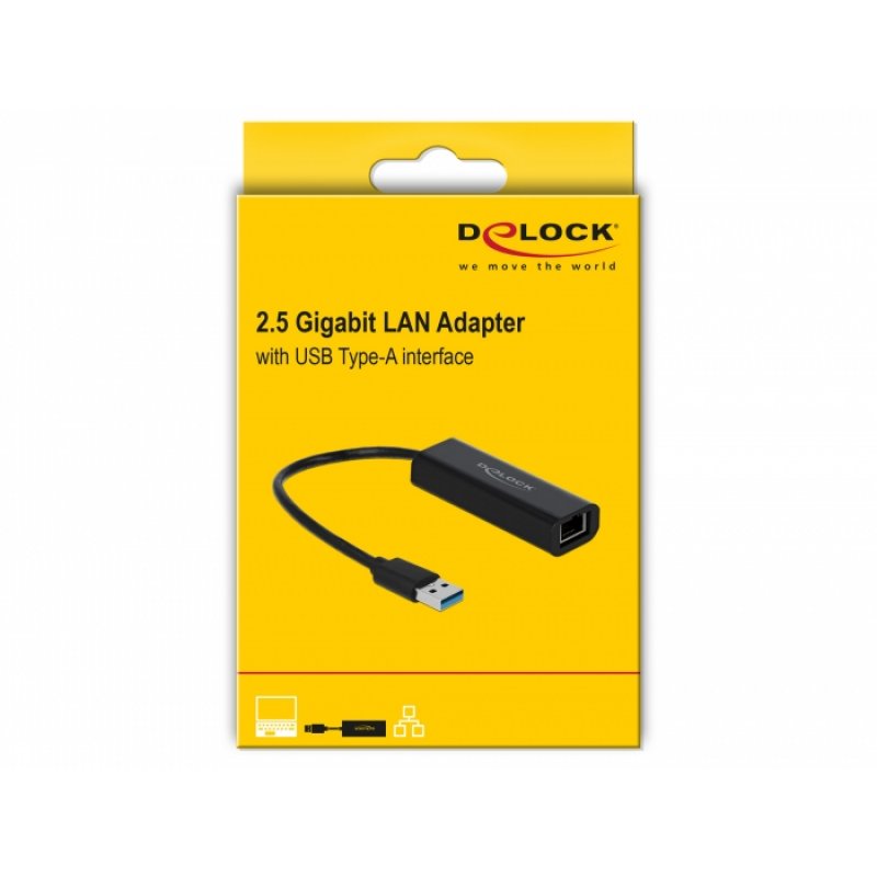 Delock compatible - Netzwerkadapter - USB 3.1 Gen 1 - 100M/1G/2.5G Gigabit Ethernet
