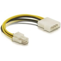 Delock compatible Adapter für Power Connector - 4 PIN ATX12V bis 4-Pin interner Netzanschluss (12 V) - 15 cm