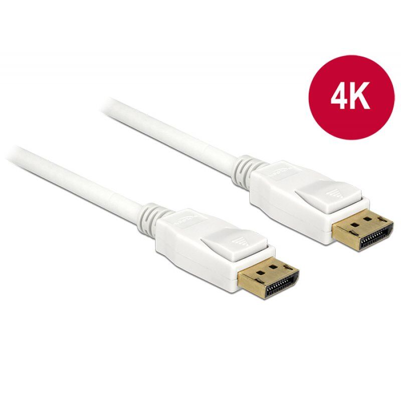 DeLOCK 3m, 2xDisplayPort DisplayPort White