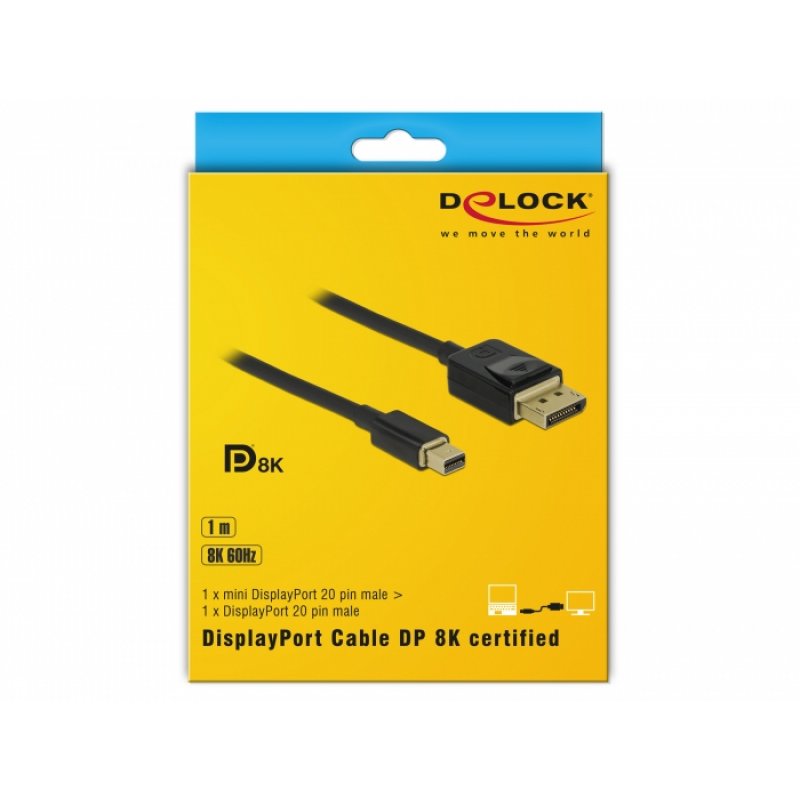 DeLOCK 84927 DisplayPort cable 1 m Mini DisplayPort Black