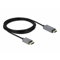 DeLOCK 85930 video cable adapter 3 m DisplayPort HDMI Black, Grey