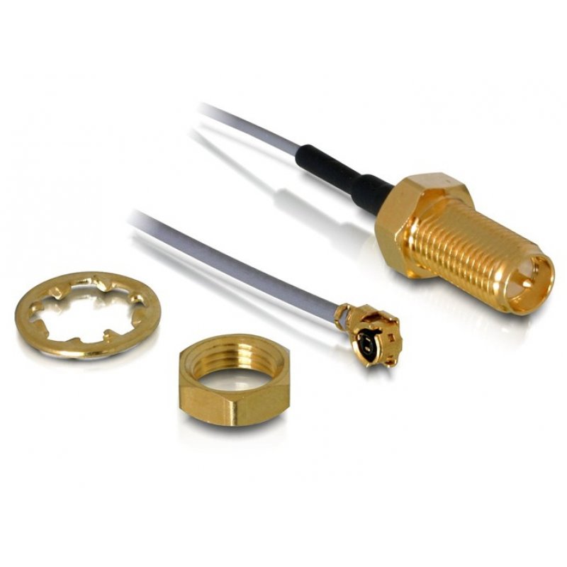 Delock compatible Antennenkabel - 20 cm - Schwarz