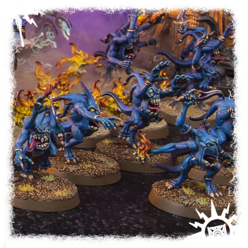 Warhammer AoS & 40k - Chaos Daemons Horreurs Bleu et Horreurs Brimstone de Tzeench