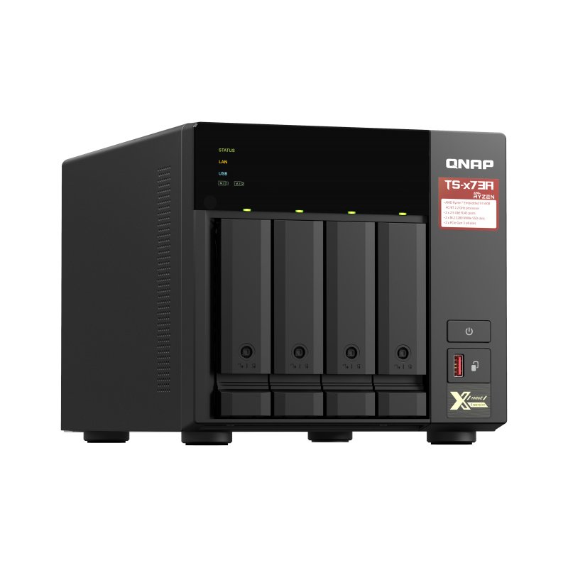 QNAP TS-473A NAS Tower Ethernet/LAN Noir V1500B