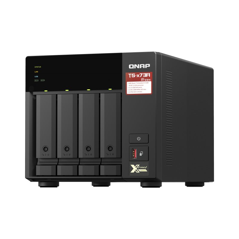 QNAP TS-473A NAS Tower Ethernet/LAN Noir V1500B
