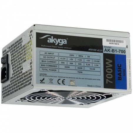 Akyga AK-B1-700 unité d'alimentation d'énergie 700 W 20+4 pin ATX ATX Gris