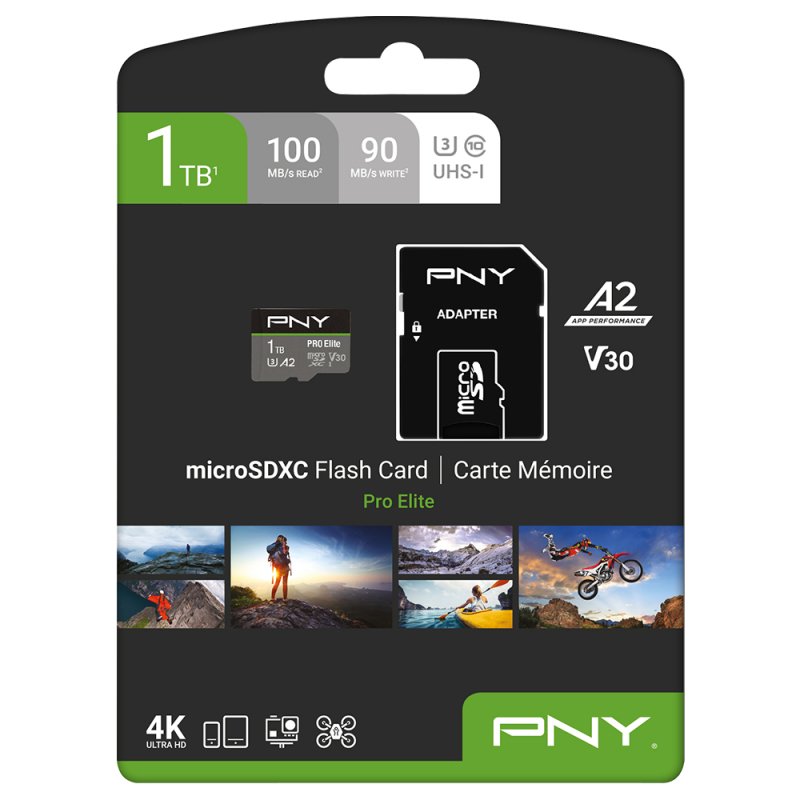 PNY Pro Elite 1 To MicroSDXC UHS-I Classe 10