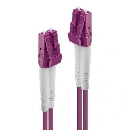 Lindy 46344 câble de fibre optique 10 m LC OM4 Rose