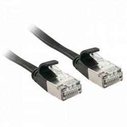 LINDY compatible Cat.6A U/FTP Flat Cable black 3m