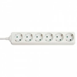 LINDY compatible Mains 6 way gang socket