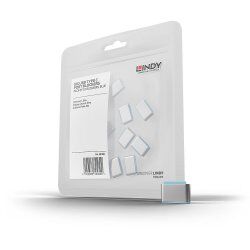 Lindy 40466 bloqueur de port USB Type-C Bleu Acrylonitrile-Butadiène-Styrène (ABS) 10 pièce(s)
