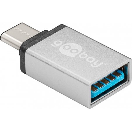 Adaptateur USB 3.0 Type C Goobay compatible vers USB Type A (Blanc)