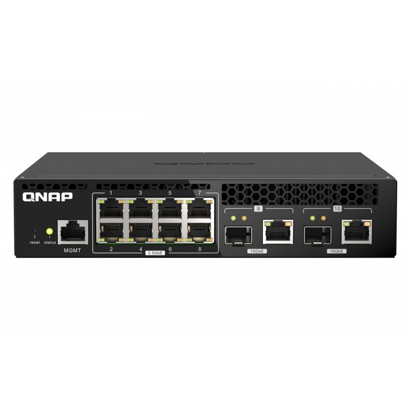 QNAP QSW-M2108R-2C commutateur réseau Géré L2 2.5G Ethernet (100/1000/2500) Connexion Ethernet, supportant l'alimenta