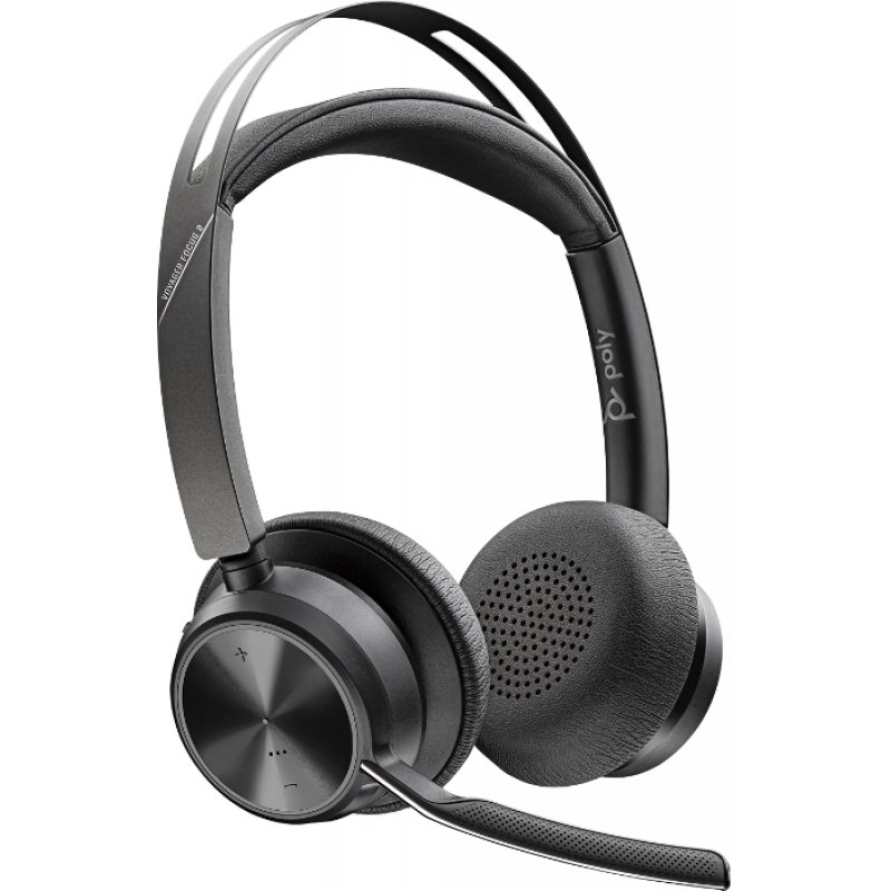 POLY Voyager Focus 2 UC Casque Avec fil &sans fil Arceau Bureau/Centre d'appels USB Type-C Bluetooth Noir