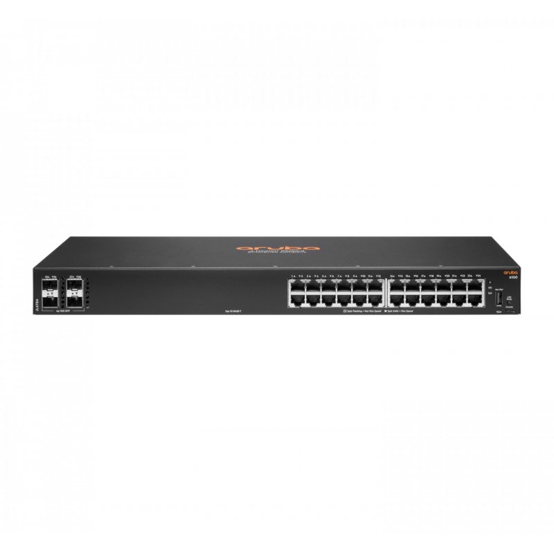 Aruba 6100 24G 4SFP+ Managed L3 Gigabit Ethernet (10/100/1000) 1U Black