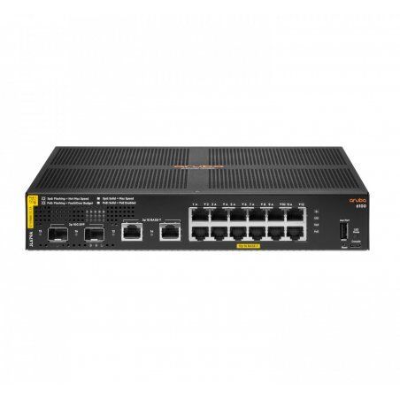 Aruba 6100 12G Class4 PoE 2G/2SFP+ 139W Géré L3 Gigabit Ethernet (10/100/1000) Connexion Ethernet, supportant l'alimen