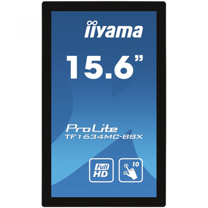 iiyama ProLite TF1634MC-B8X écran plat de PC 39,6 cm (15.6") 1920 x 1080 pixels Full HD LED Écran tactile Multi-utilis